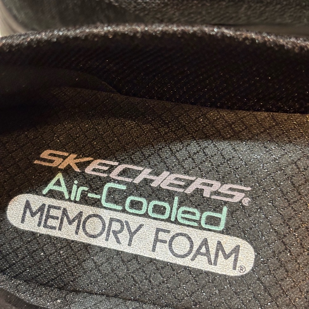 Skechers Air-Cooled Memory Foam Flat Shoes Black BBK –‎ Size 8.5 - Picture 11 of 12